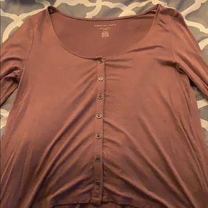 American Eagle Long Sleeved Crop Long Sleeve Shirt